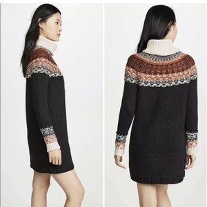 Madewell fairisle turtleneck sweater dress! XXL
